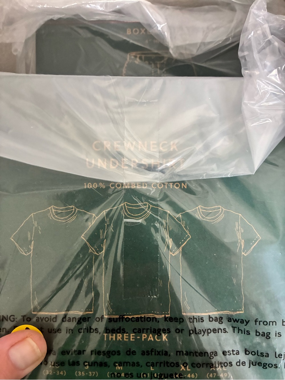 J. Crew Undershirt's Crewneck Pack of 3 Cotton Size: Small White NWT - Picture 5 of 5
